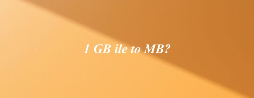 1 GB ile to MB?