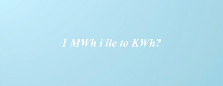 1 MWh i ile to KWh?