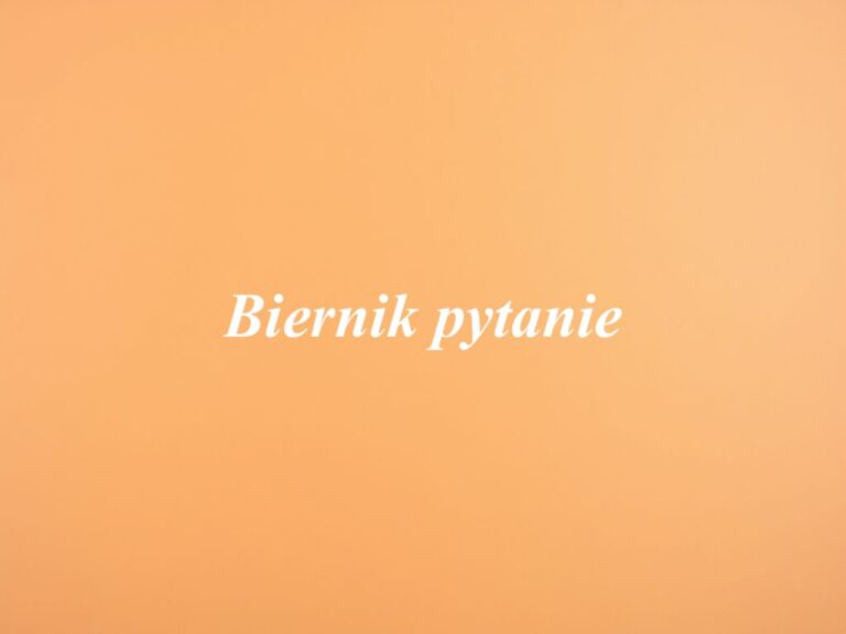 Biernik pytanie