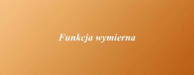 Funkcja wymierna