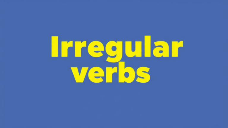 Irregular verbs