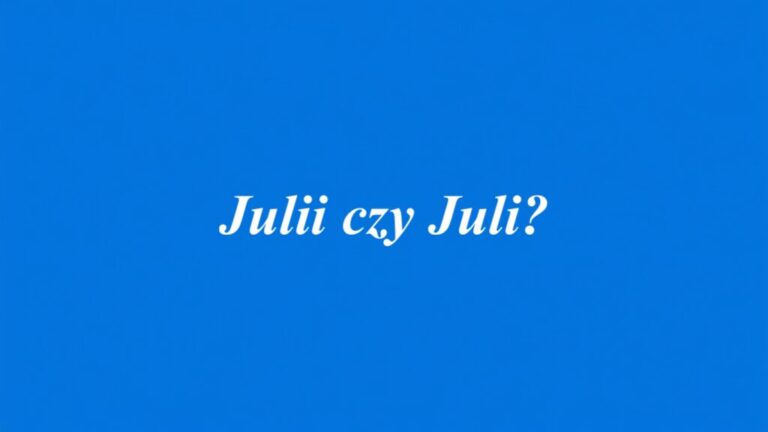 Julii czy Juli?