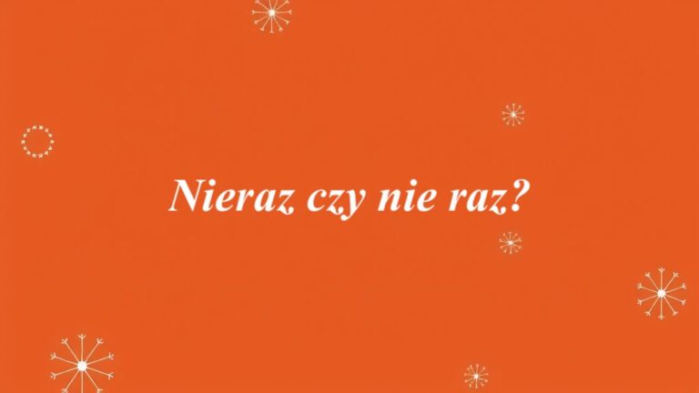 Nieraz czy nie raz?