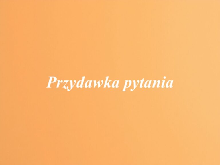 Przydawka pytania