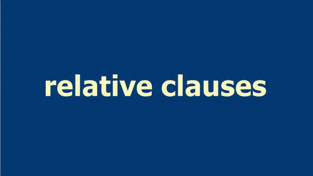 Relative clauses