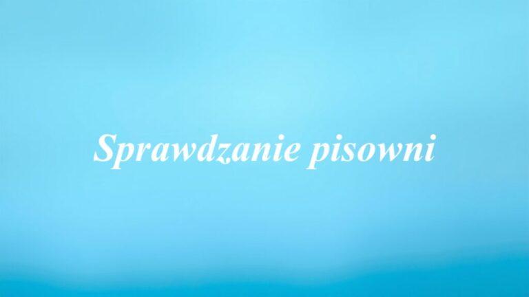 Sprawdzanie pisowni