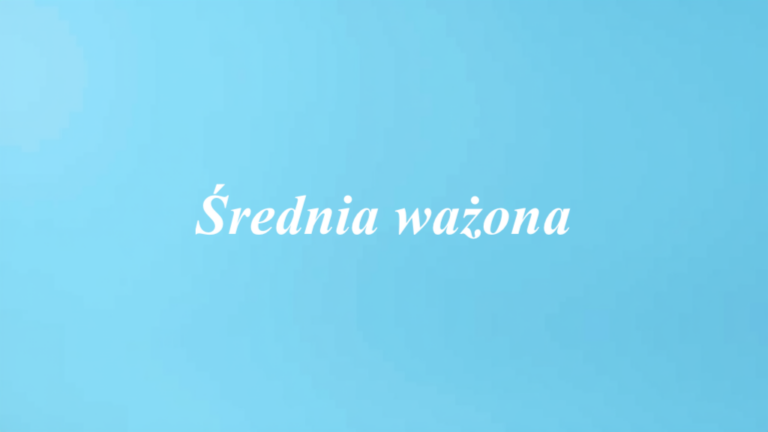 Średnia ważona