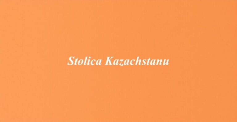 Stolica Kazachstanu