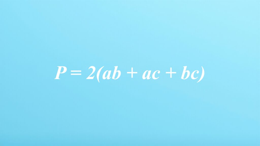 P = 2(ab + ac + bc)