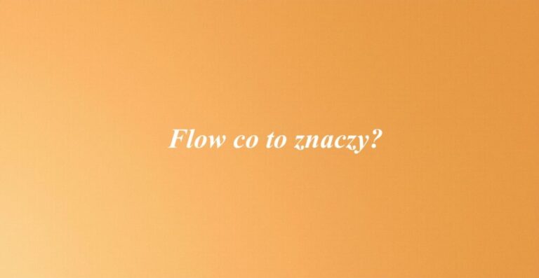 Flow co to znaczy