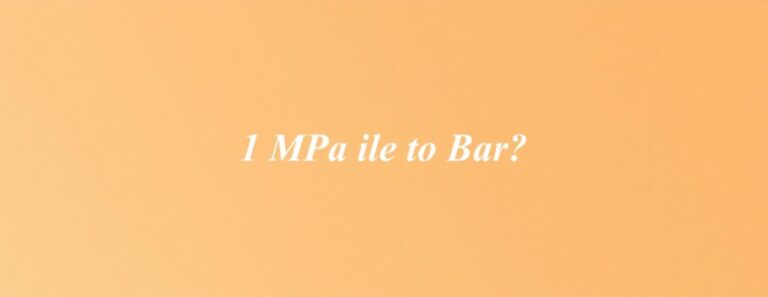 1 MPa ile to Bar?