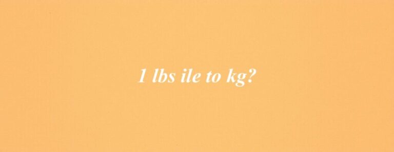 1 lbs ile to kg?