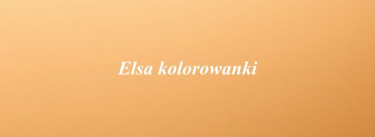 Elsa kolorowanki