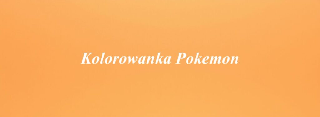 Kolorowanka Pokemon