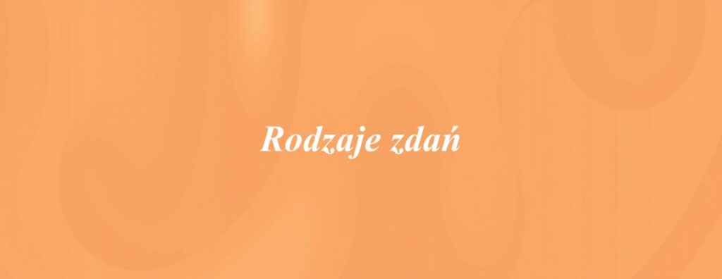 Rodzaje zdań