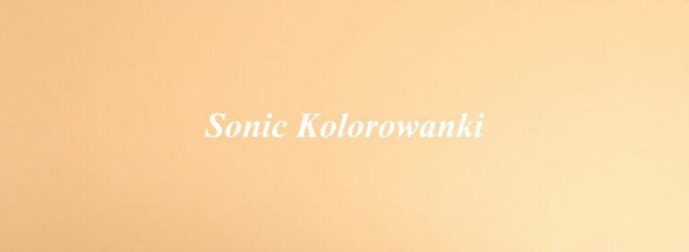 Sonic Kolorowanki