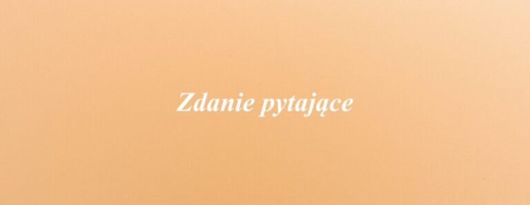 Zdanie pytające