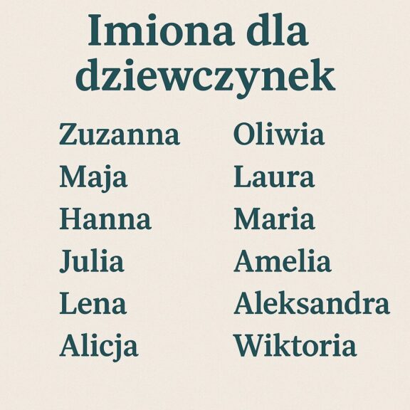Imiona Dla Dziewczynek