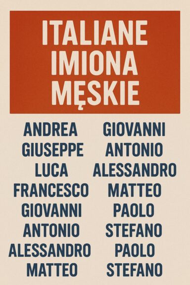Włoskie Imiona Męskie