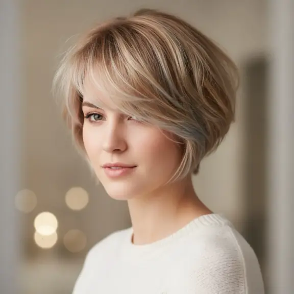 Krotkie Wlosy Blond Z Refleksami