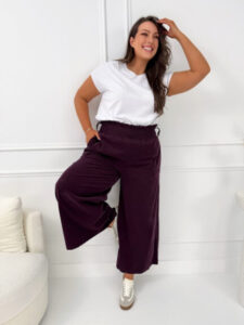 Spodnie plus size bluzka elegancki komplet 14452-75-A sklep duze rozmiary ModnaKiecka