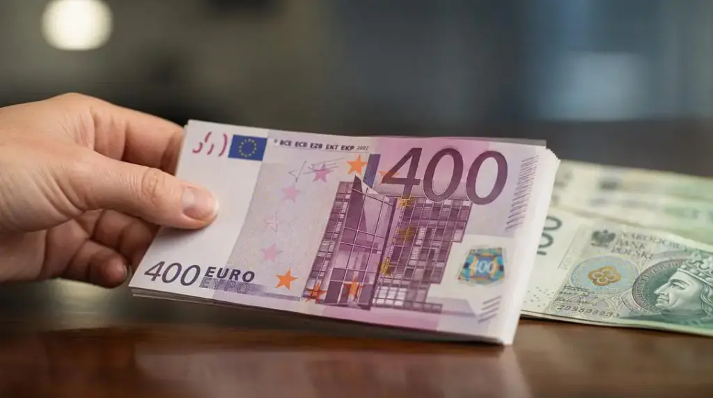 Ile wyniesie kwota po przeliczeniu 400 euro na polskie złote?
